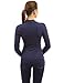 PattyBoutik Mama Button Embellished Ruched Maternity Top (Navy Blue 12)