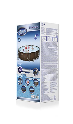 Bestway Power Steel Rattan Frame Pool Set mit Filterpumpe + Zubehör, 427x107cm - 5
