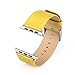 Produktbild Xihuan für Apple Watch Armband, Soft Leder Ersatz Uhrenarmbänder für 42mm iWatch Serie 3/ Serie 2/ Serie 1(Gelb)