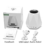 SOLMORE LED Bluetooth Lautsprecher Speaker Lampe Lichtwecker Multi Funktion Farbwechsel Stimmungslicht Mini Nachtlich Wecker Wireless Stereo Musik Sound Spielen mit Eingebauten Wiederaufladbaren 1500mAh Batterie/ USB Kabel /TF Karte Unterstützt für Handy Smartphone Tablets Laptop PC und andere Bluetooth Geräte für Tischlampe Schreibtischlampe Tischdeko Kinder Zimmer Outdoor Camping Geschenke - 8