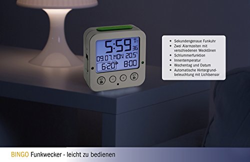 TFA Dostmann Bingo Funk-Wecker, silber - 5