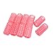 69mm x 37mm Pink Plastic Magic Circle Hair Styling Roller Curler 10 Pcs