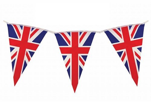 Wimpelkette * British Union Jack * mit 10 Wimpel // Bunting Flag Party Geburtstag Feier Fete Deko Motto Mottoparty Banner Partykette Girlande Fahnenkette England Großbritannien UK GB