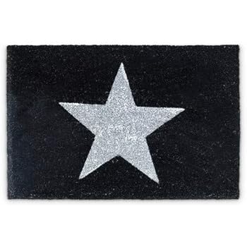 andiamo, Fußmatte aus Kokos mit Gummirücken, Motiv Stern, robust, Größe
