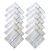 higadget™ 100% Cotton Premium Collection Handkerchiefs - Pack of 12 - White Striped XXL King Size. RS.399.00