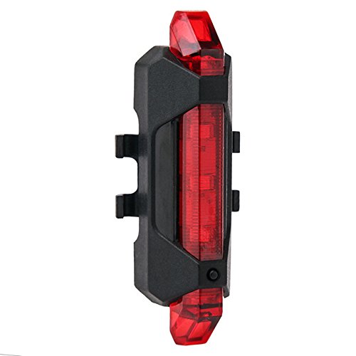 LED Fahrradlampe Aufladbar,PUGO TOP Rücklicht Wasserdicht 5 LED USB Fahrradlicht, Hinter Licht Fahrradbeleuchtung Sport Beleuchtung - 9