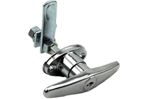 REMIXAST Truck Cap Locking T-Handles 1 Pack Camper Topper Lock, Camper Shell Locks and Keys T-Handle Canopy Replacement Lock, Black T Handle Garage Lock Blind Mount Locking T-Handle Lock