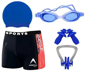 GOLDEN GIRL Swimming Kit for Boys Kids & Men (10-12 Years) Blue