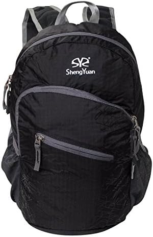 YYY-Outdoor Backpack Travel Shoulder Bag Folding Lightweight Skin Pack , black