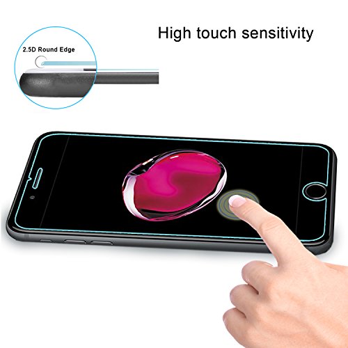[2 Pack] RBEIK iPhone 7 Screen Protector Glass, Premium High Definition 9H Hardness Anti-Scratch Bubble-Free Tempered Glass Screen Protector for Apple iPhone 7 4.7 inch / iPhone 8 4.7