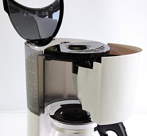 Melitta 100201 wh/bk Enjoy Kaffeefiltermaschine -Aromaselector -Tropfstopp -Glaskanne schwarz/weiß - 4