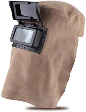 TINGLIUElectric welding full face mask leather welding torch welding head wear soft and comfortable protective mask , 2