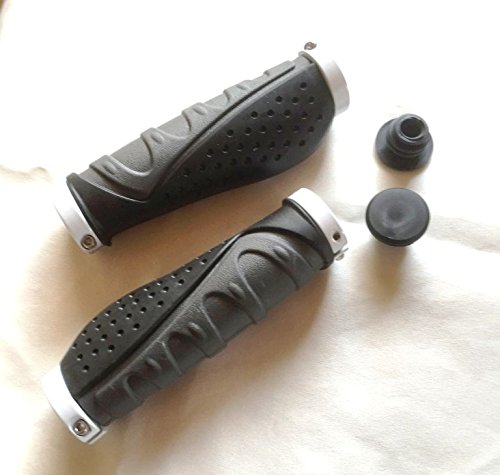 Carbonenmy Poignées ergonomiques verrouillables Poignée de guidon VTT Trekking Poignées à visser Grips108, Weiß