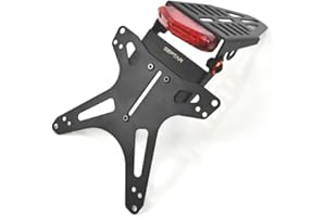 PORTATARGA REGOLABILE UNIVERSALE moto motard DA 125 IN POI con faro e frecce | SEPTAR