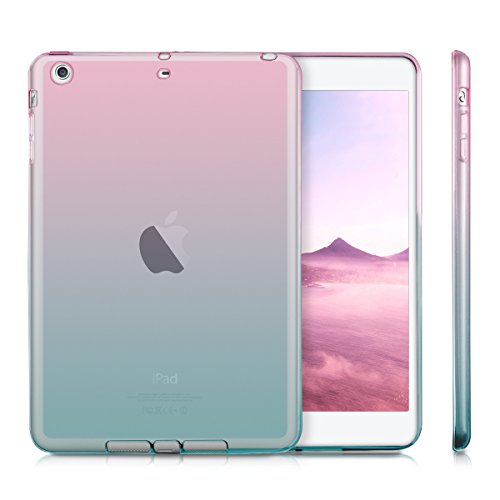 kwmobile Hülle für Apple iPad Mini 2 Retina / iPad Mini 3 – Case Handy Schutzhülle TPU Silikon für Tablet – Backcover Cover klar Pink Blau Transparent - 5