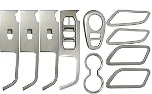 Automaze Interior Decoration Chrome Kit Compatible For Creta 2015-2018 Models, 10 Pc Set,Interior Car Accessories