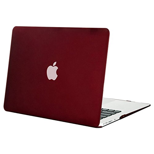 MOSISO MacBook Air 11 H  lle - Ultra Slim Hochwertige Plastik Hartschale Tasche Schutzh  lle Snap Case f  r MacBook Air 11 Zoll  A1370 A1465   Marsala