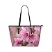 Produktbild Garten Rosa Frühlings Pfirsich Blume auf Baumast großem weichem Leder tragbarer Handgriff Handhandtaschen Taschen kausale Handtaschen mit Reißverschluss Schulter Einkaufen Geldbeutel Gepäck für Dame