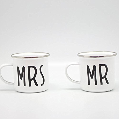 Mr & Mrs Becher aus Emaille, Kaffeetassen,
