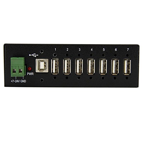StarTech Industrieller montierbarer 7 Port USB 2.0 Hub – Schwarz - 3