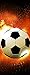 Produktbild Türtapete Türposter selbstklebend – Fussball in Flammen – 90x205cm und 100x210cm - Fototapete Poster Türfolie Tapete – T00030