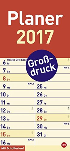 Preisvergleich Produktbild Großdruck Planer - Kalender 2017
