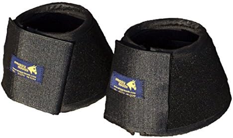 Snuggy Hoods Over-Reach Boots/ Horse &amp; Pony Bell Boots (Small, Pony) 3 Sizes - Black