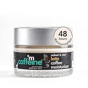 mCaffeine Non-Sticky Latte Face Moisturizer (50ml) for Deep Moisturization | With Coffee, Almond Milk and Shea Butter | For Dry and Dehydrated Skin | Upto 48 Hrs Moisturizing Face Cream