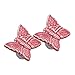 Produktbild Rokoo 1pair Schmetterling Keramik Tür Griff Kleiderschrank Schrank Schrank Schublade Schrank Locker Pull Knöpfe Möbel Hardware