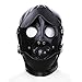 Price comparison product image Plswg Qrlcas SM-Toys Women Mask Hood Black Leather Fetish Bondage Mouth Ball Gag