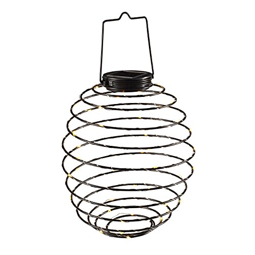 Solar Hängelaterne Spirale mit 45 warmweißen Micro LEDs Lights4fun - 2