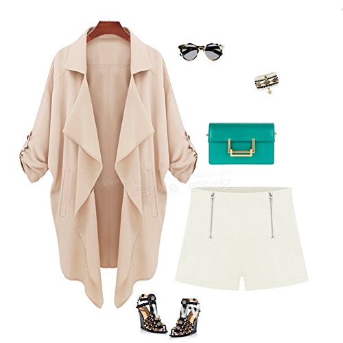 MLG155 2015 Fall and winter clothes Women The New Fashion Windbreaker Women coat (M, BEIGE)