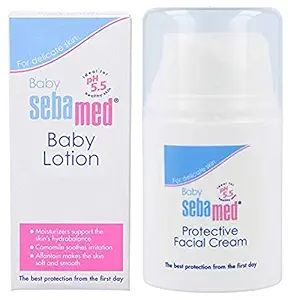 Sebamed Baby Lotion, 400ml & Baby Protective Facial Cream (50ml) Combo