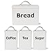 Produktbild Tea, Coffee, Sugar, Bread - Jar Glas Bin Canister Vinyl Decals Sticker Aufklebers for the Kitchen (Set of 4 Decals) by Inspired Walls®