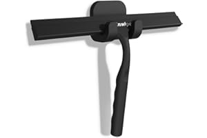 ANJINWIPER Tergivetro per Doccia - Tiraacqua Vetri Doccia Idrorepellente - Pulisci Vetro Doccia, Finestre e Specchi Senza Foratura