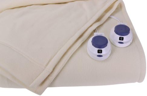 SoftHeat - King Micro-Fleece Heated Blanket - Luxuriously Warm & Soft Electric Blanket, Patented Low-Voltage Technology (Natural, King)