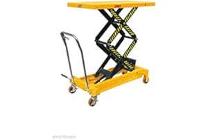 SAFETYLIFTINGEAR 700kg Mobile Double Vertical Scissor Lift Hydraulic Lifting Platform Table