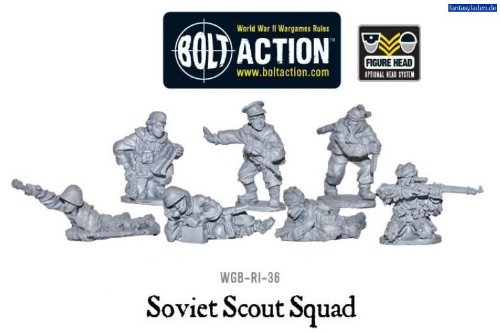 Bolt Action Soviet Army Scouts (7 figures, wgb-ri-36) by Bolt Action