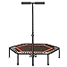 Produktbild Gartentrampoline Trampolin mit verstellbarem Handlauf Lenker, Urban Cardio Workout Home Trainer, Indoor oder Outdoor für Kinder Erwachsene Sprungbett 3,6 ft