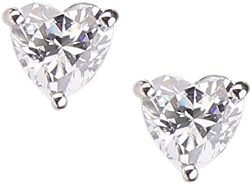 Somma Made with Swarovski Zirconia Heart Cut 6mm Earrings for Women