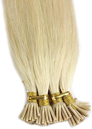 1g/s 100g Lightest Blonde Straight Keratin Stick I-tip Human Hair Extensions 18inch