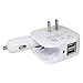 Produktbild USB Charger,Universal 2 In 1 Combo Car Cigarette Travel Wall Charger 5V 2.1A Dual 2 USB Adapter With US/EU Plug for ipad for iphone 5 5s 6 6s 7 for Samsung s5 Note 4/ Note 3/ Huawei