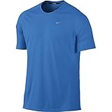 Nike Men's Miler UV Team Short Sleeve T-Shirt - Blue, Small