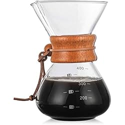 YJZ Verre à café Cafetière Chemex Style Verser de café Pot + Bois Collier