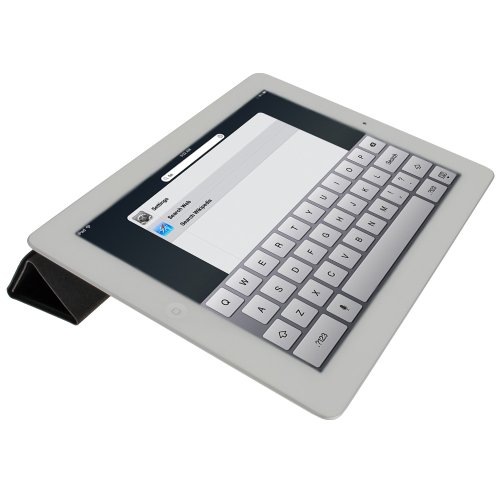 igadgitz Schwarz Faux Leder Kunstleder ‚Cover Mate Transformer‘ Cover für Apple iPad 2, 3 & Neue iPad 4 mit Retina Display 16GB 32GB 64GB Mit Sleep/Wake Funktion & Magnetischen Klipp - 5