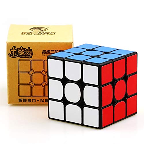 Yuxin Little Magic 3x3x3 Speed Cube Cubo mágico Cubo de Rompecabezas de Giro Suave y rápido ( Negro )