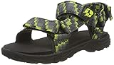 herren schuhe klettverschluss Verschluss : Klettverschluss Jack Wolfskin Jungen Seven SEAS 2 B Sport Sandalen, Grau (Green Lime 4038), 37 EU