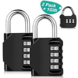 Große Bonus für Ihnen- Sie können von der Packung 2 PACK 4-Stellige Kombinationsschloss und Bonus gift Lock( ein 3-Stellige Kombinationsschloss) bekommen.