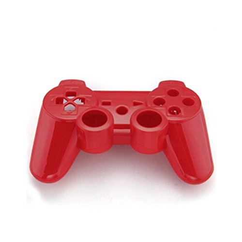 SODIAL R  Funda Carcasa Reemplazo para Mando Inalambrico PS3 Color Rojo