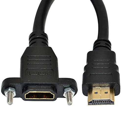 Premium 0,5m HDMI Stecker Auf Buchse F/M Vergoldet Verlaengerungskabel Kabel - 3